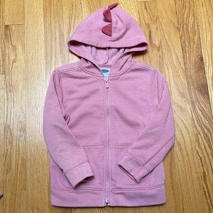 Cute pink dinosaur zip up hoodie